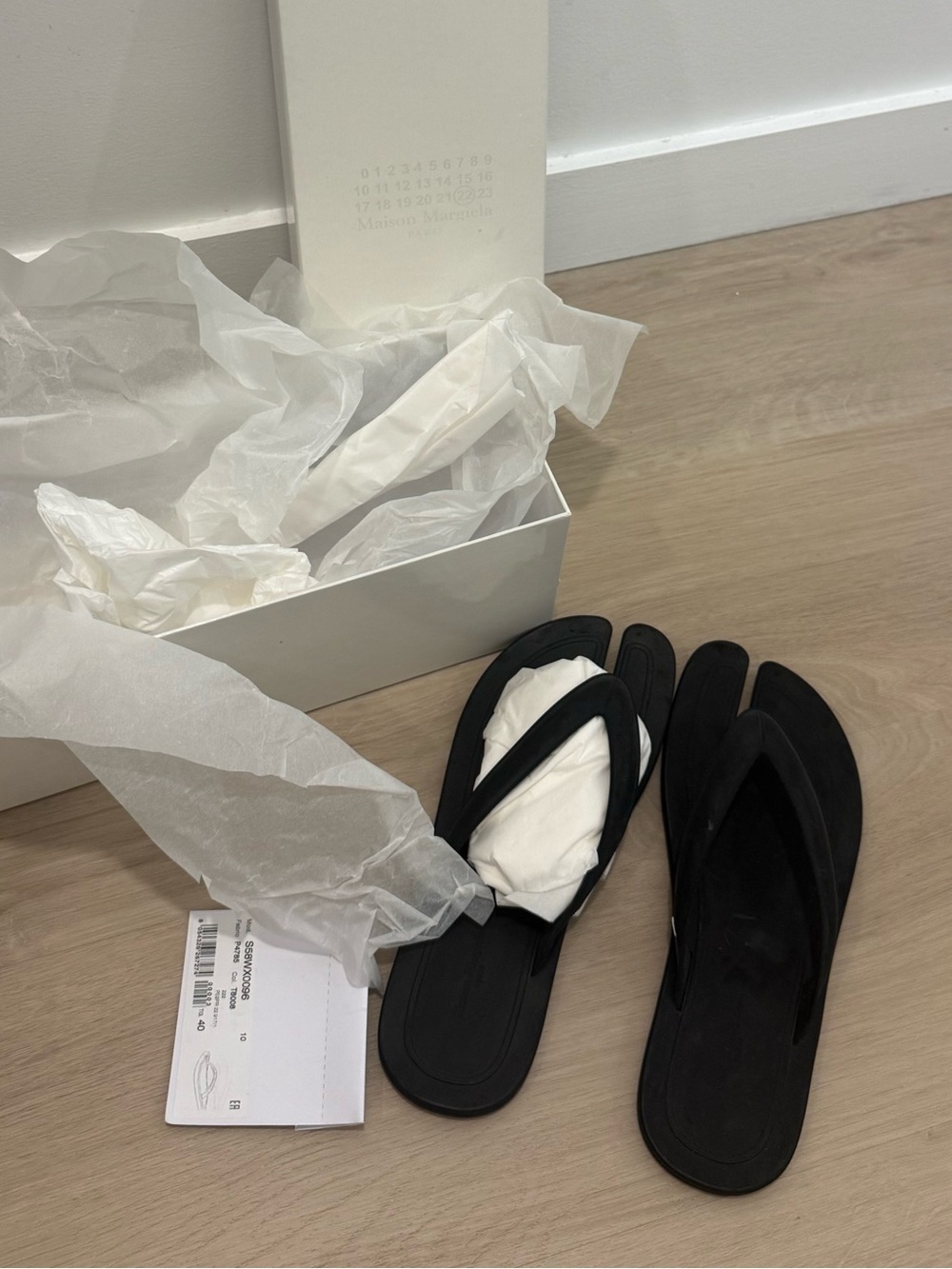 NWT RARE Tabi Maison Margiela Black Sandals Women’s EU 40/US 10